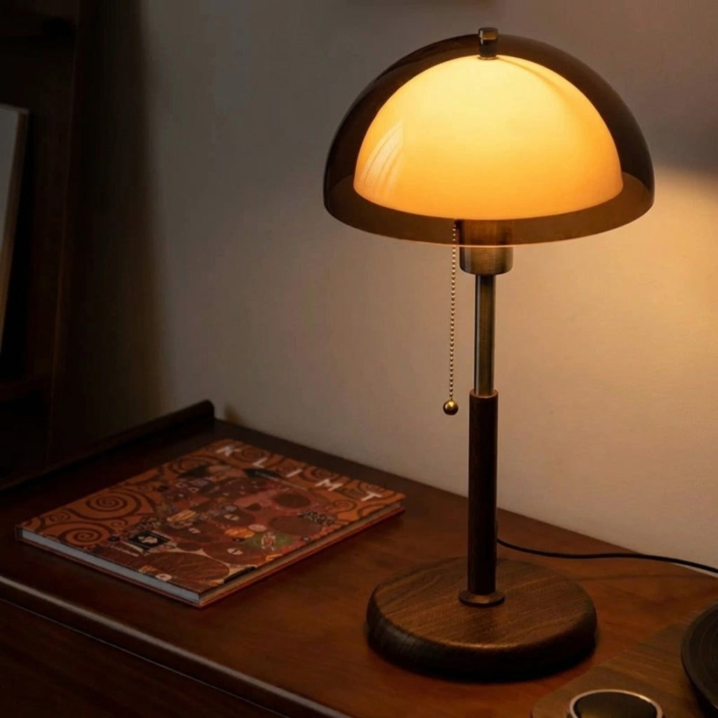 Warm Modern Dual-Dome Table Lamp