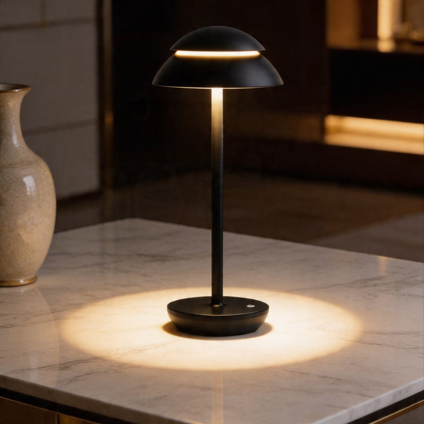 Cordless Touch-Control Mushroom Table Lamp