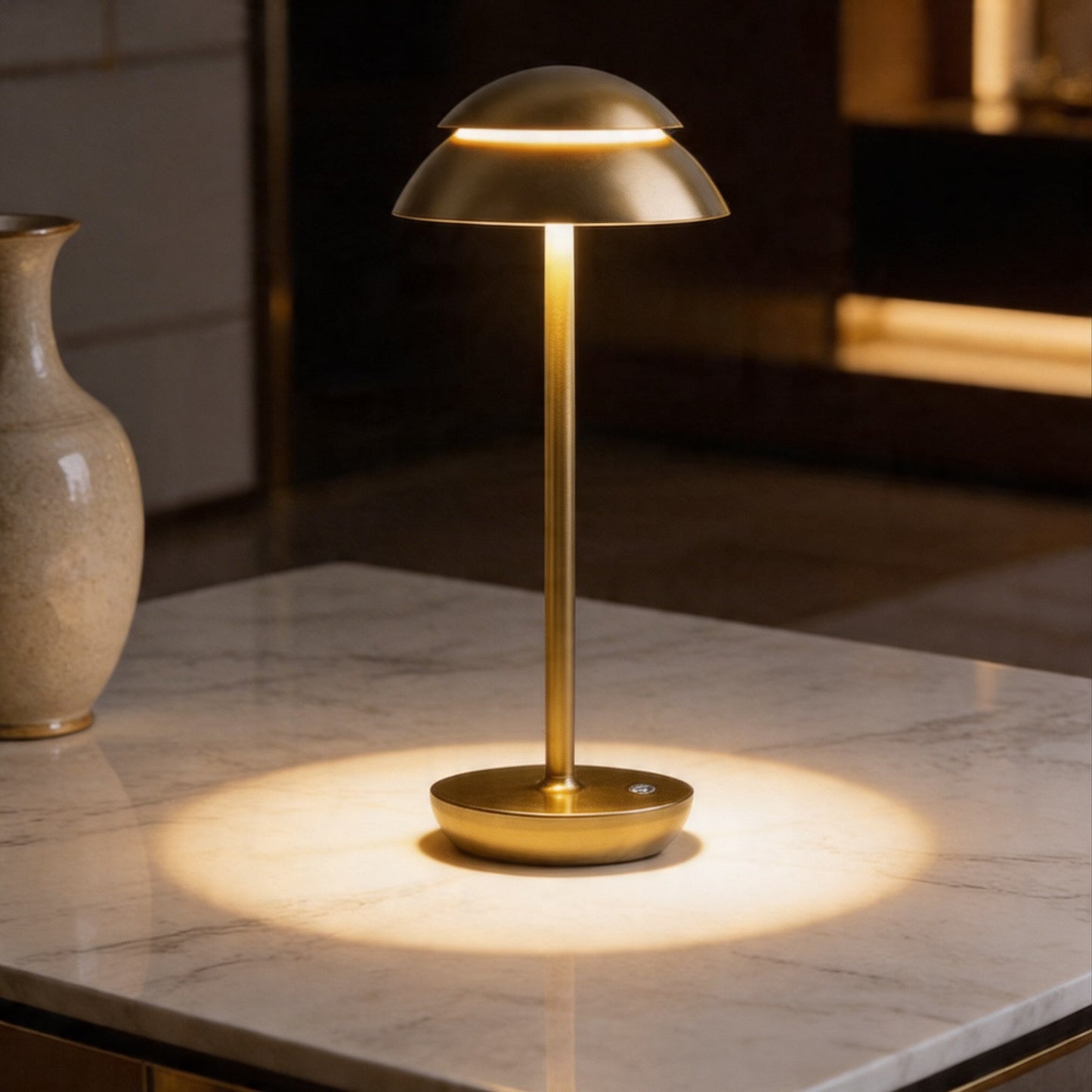 Cordless Touch-Control Mushroom Table Lamp