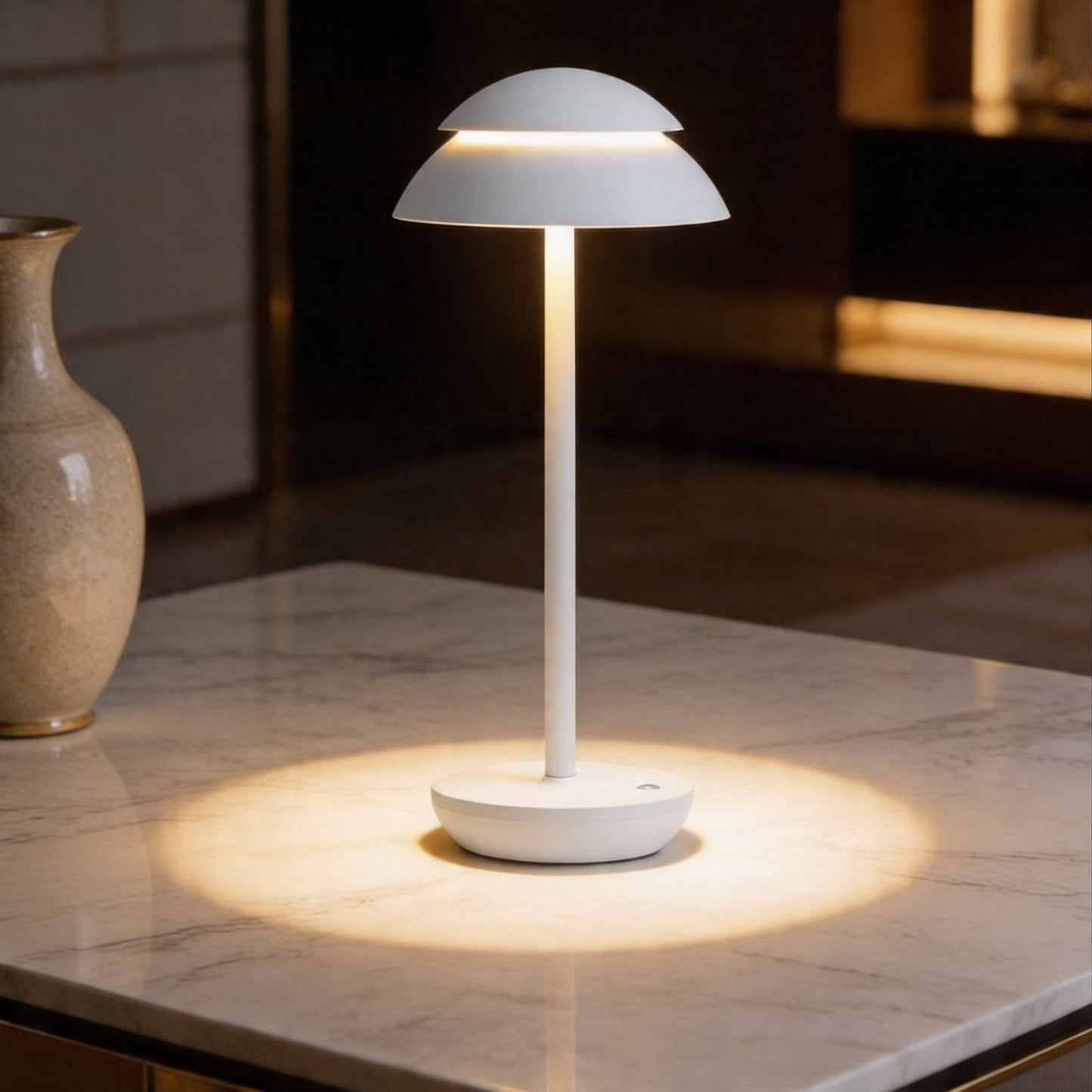 Cordless Touch-Control Mushroom Table Lamp