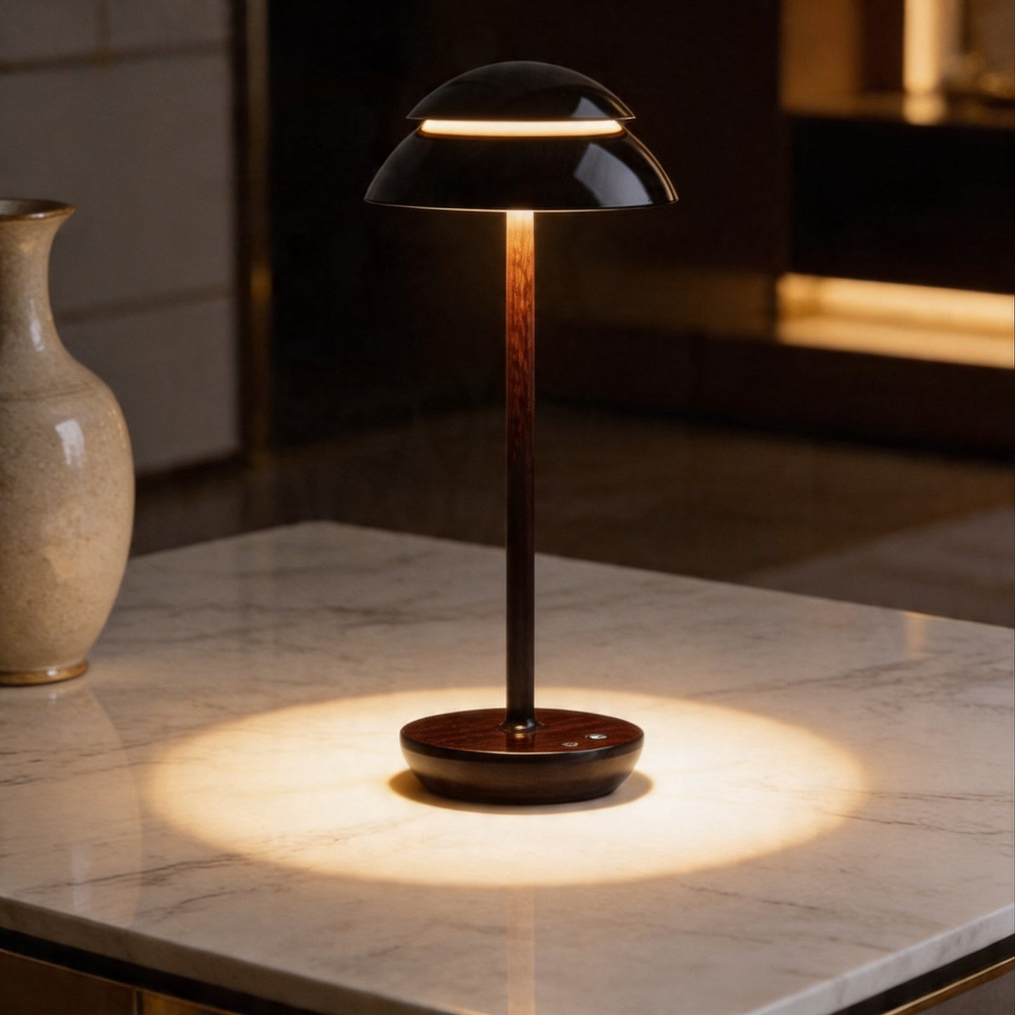Cordless Touch-Control Mushroom Table Lamp
