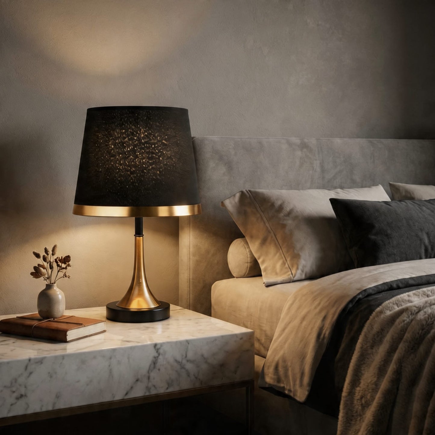 Mid-Century Modern Brass Table Lamp