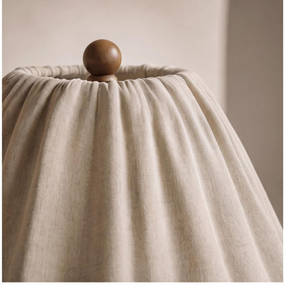 Modern Table Lamp with Pleated Fabric Shade