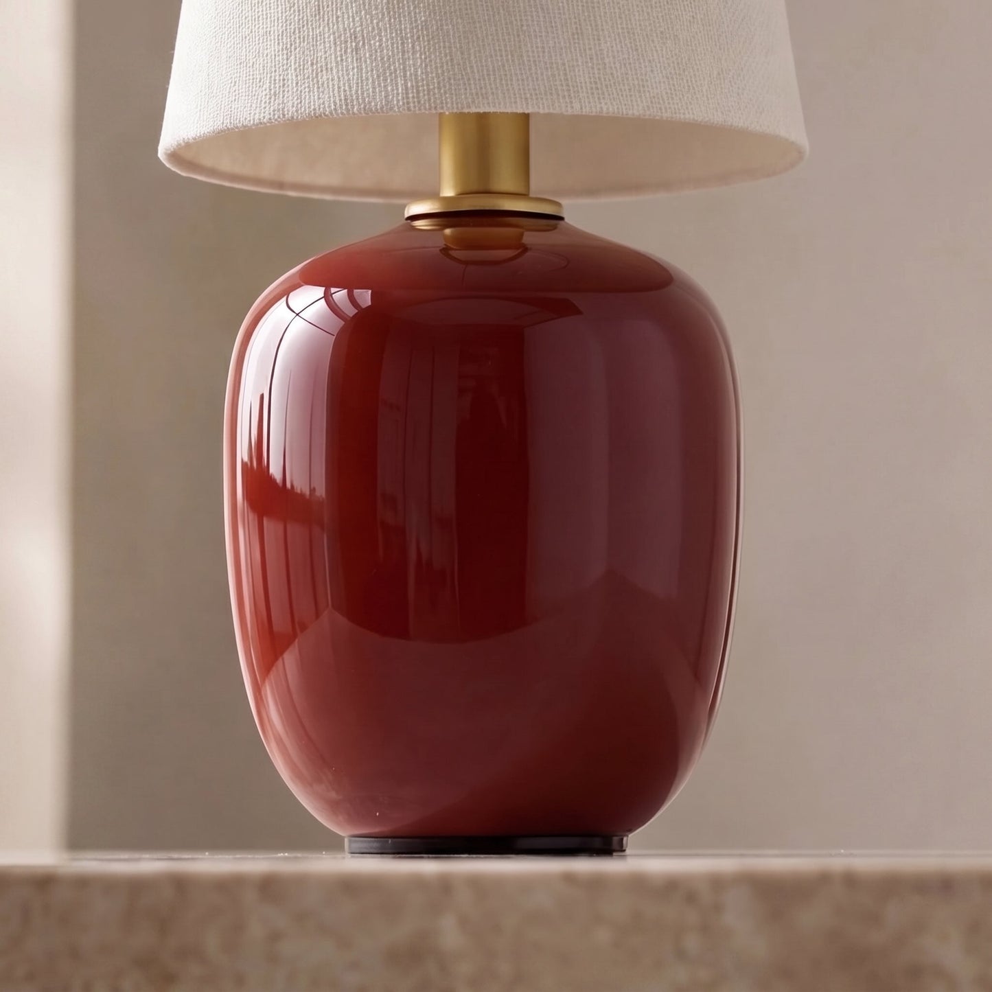 Modern Taupe Ceramic Table Lamp