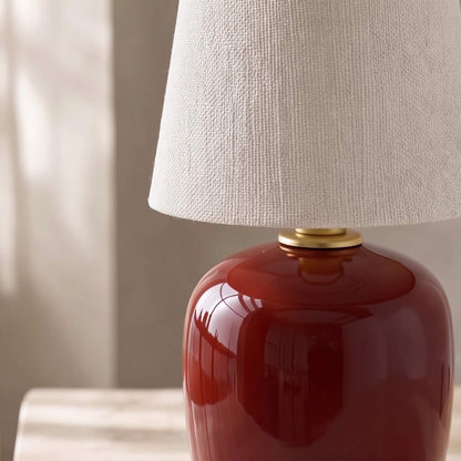 Modern Taupe Ceramic Table Lamp