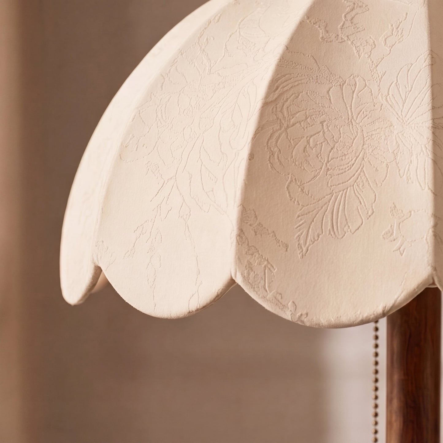 Modern Fabric Shade and Wooden Base Table Lamp