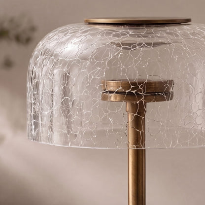 Cracked Glass Shade Table Lamp
