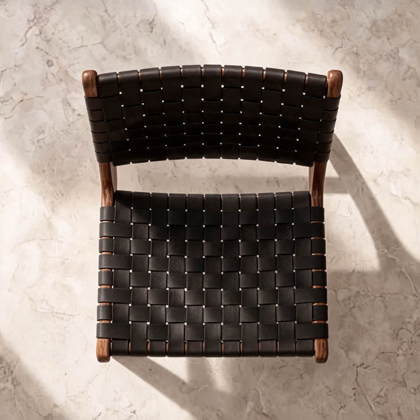 Sling Woven Leather Recliner Chair