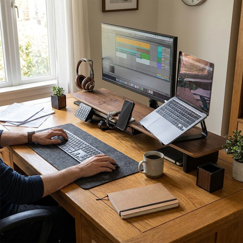 Modular Desk Riser Monitor Stand lifestyle