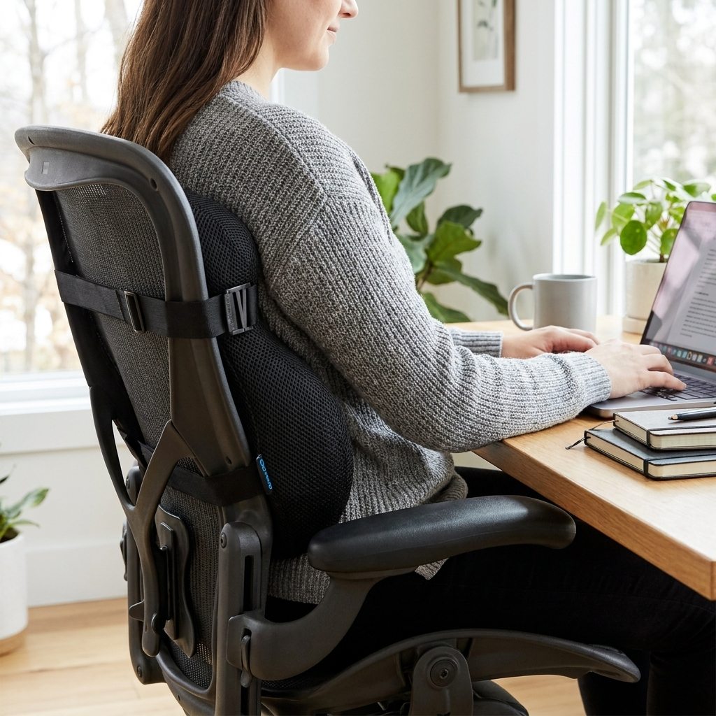 Ergonomic Back Support Pillow lifestyle