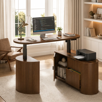 Ashton Mid-Century L-Shaped Standing Desk lifestyle