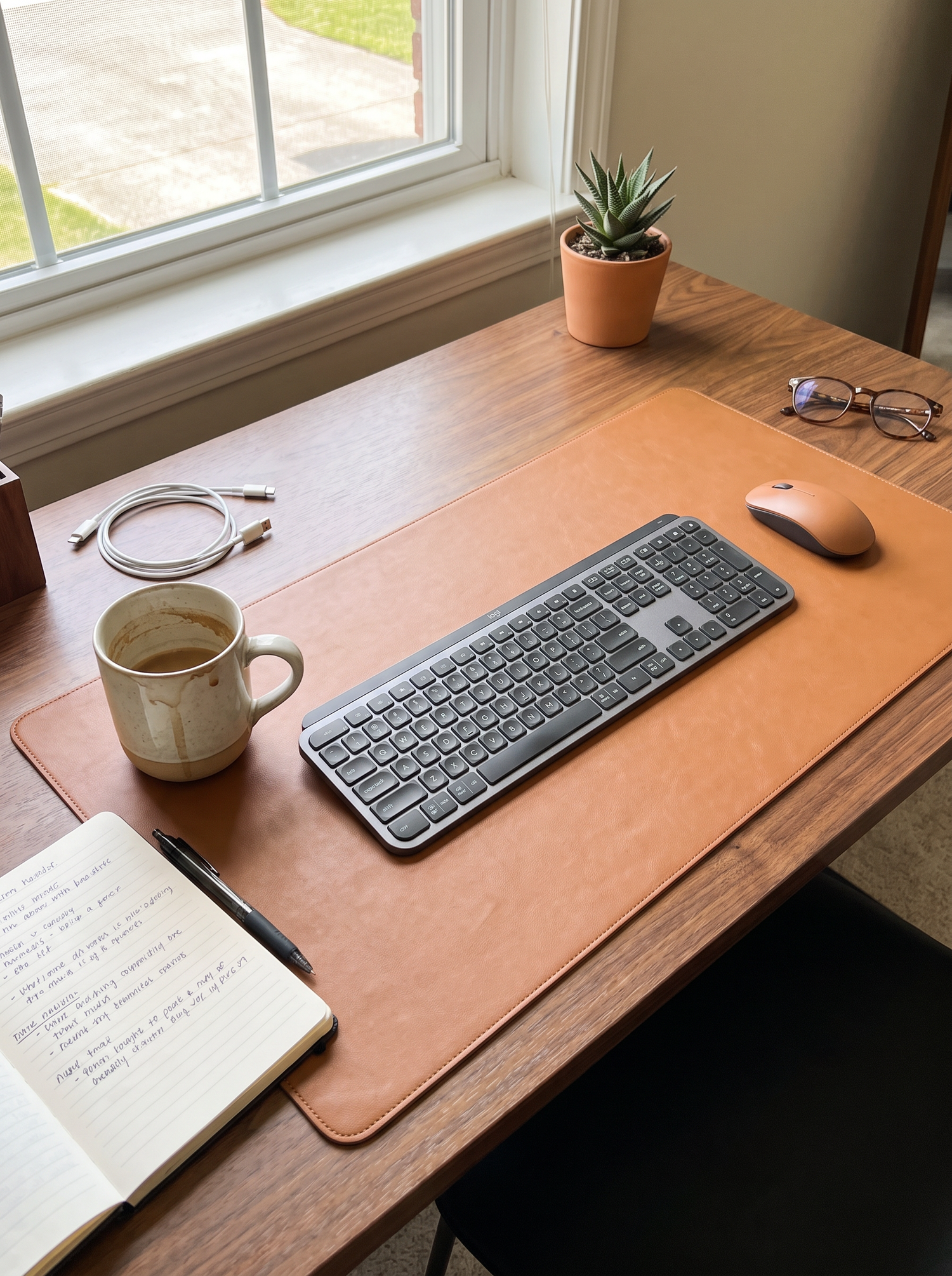 Desk Mat - Minimalist Leather Desk Mat - Your Desk, Instantly Organized