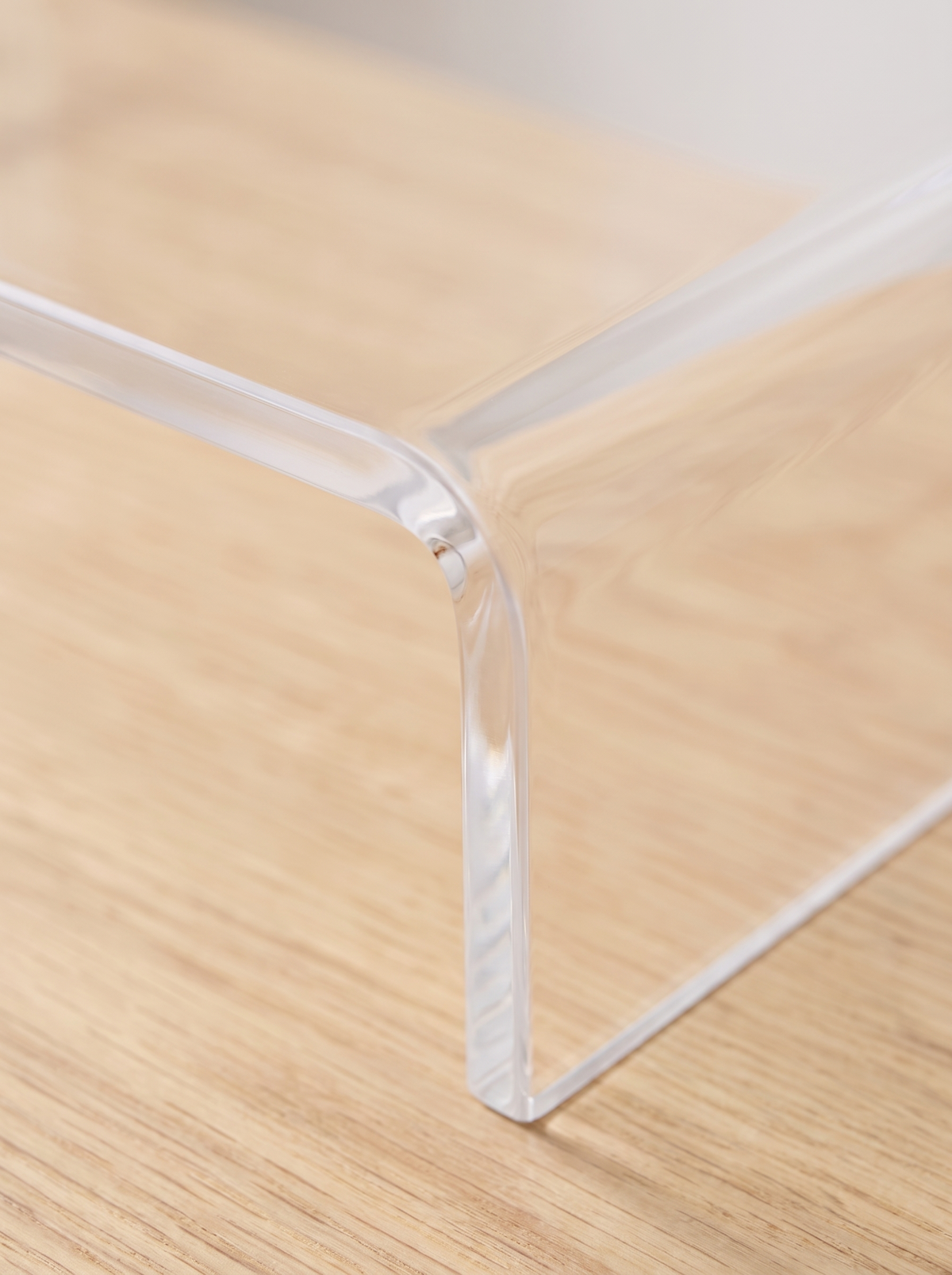 Clear Acrylic Monitor Riser Stand - Polished Acrylic, Built to Support