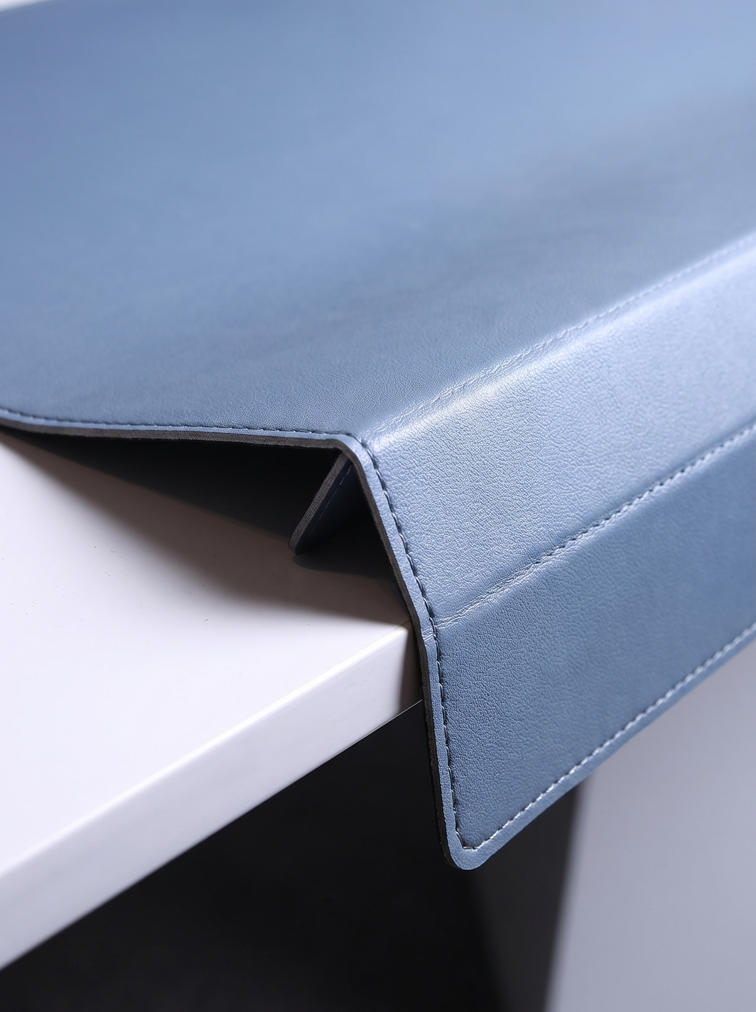 PU Leather Desk Mat with Wrist Support - Fold Up Support, Fold Down Flat