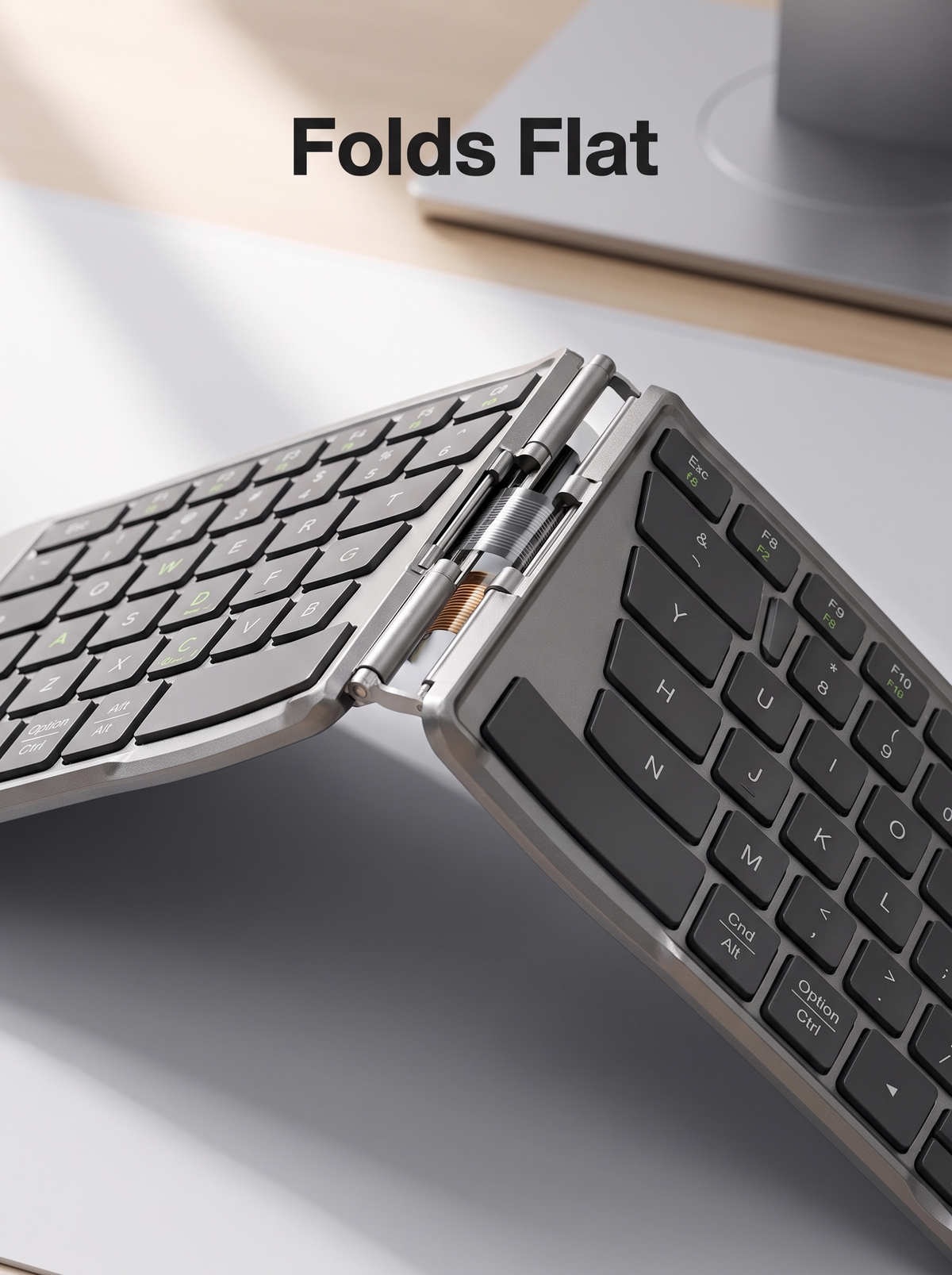 Ergonomic Foldable Bluetooth Keyboard - Folds Flat, Fits Your Bag