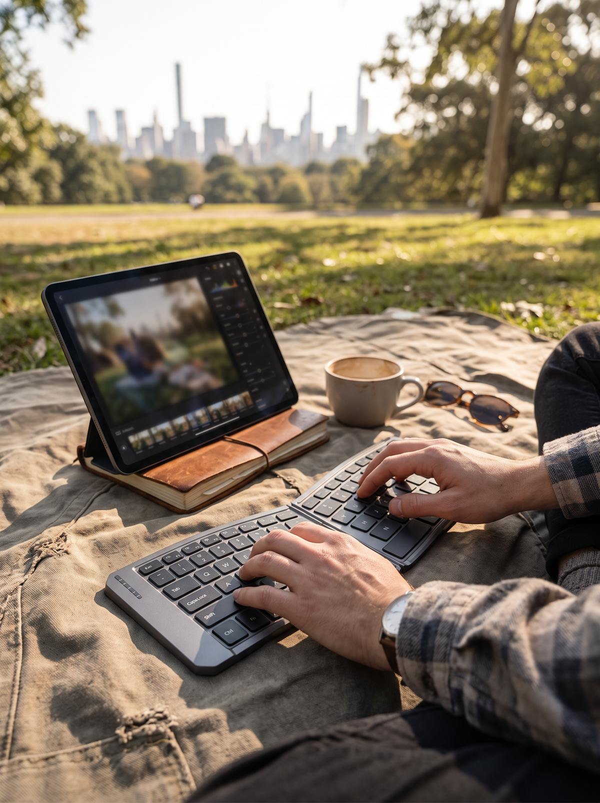Ergonomic Foldable Bluetooth Keyboard - Type Comfortably, Anywhere