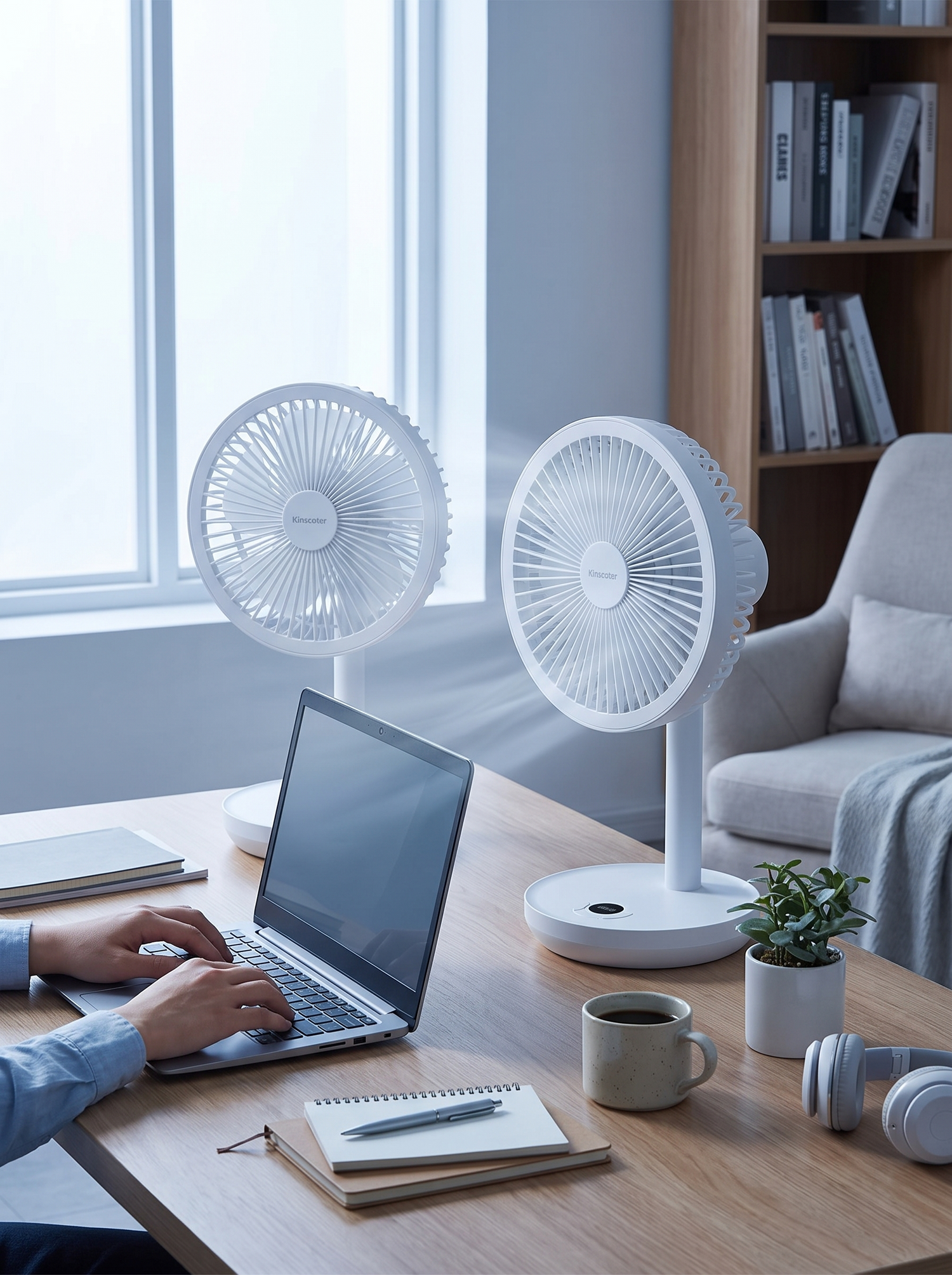 Smart Oscillating Desk Fan - Cool Air, Wherever You Work