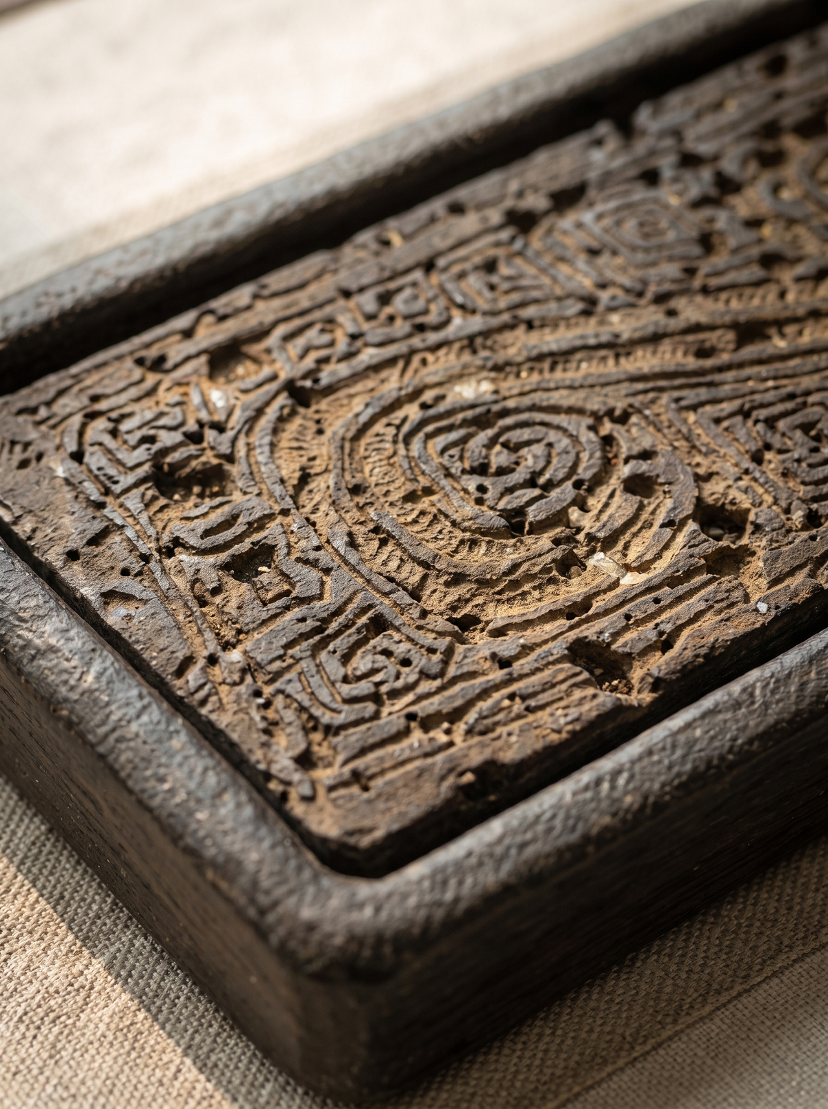 Volcanic Basalt Dragon Tea Tray - Volcanic Stone, Hand Carved