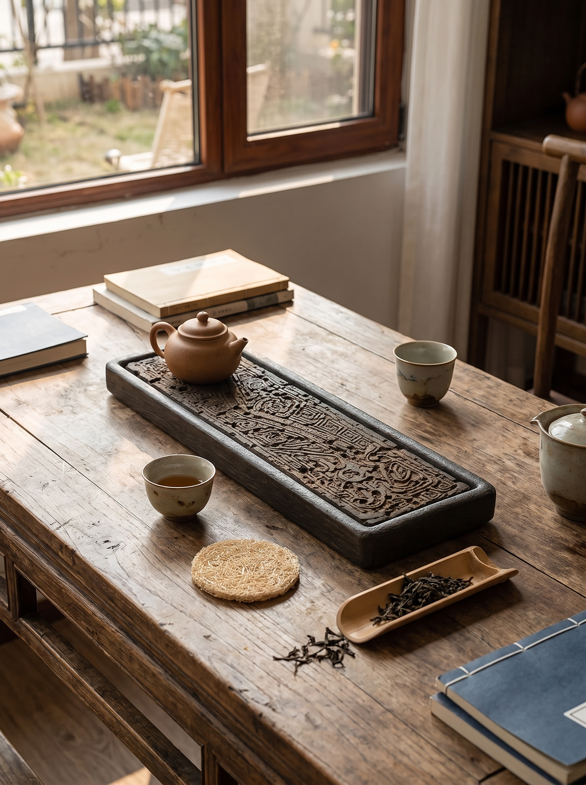 Volcanic Basalt Dragon Tea Tray - Everyday Organization, Elevated