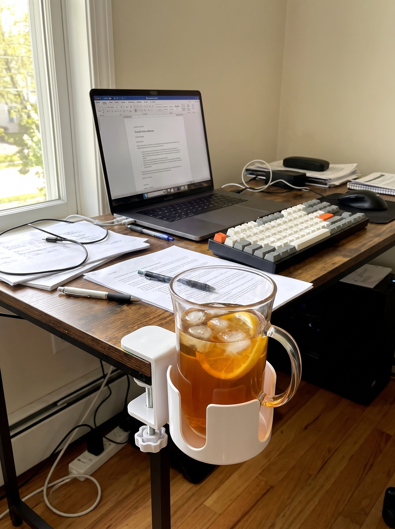 Spill-Proof Clamp Desk Cup Holder - slot 1