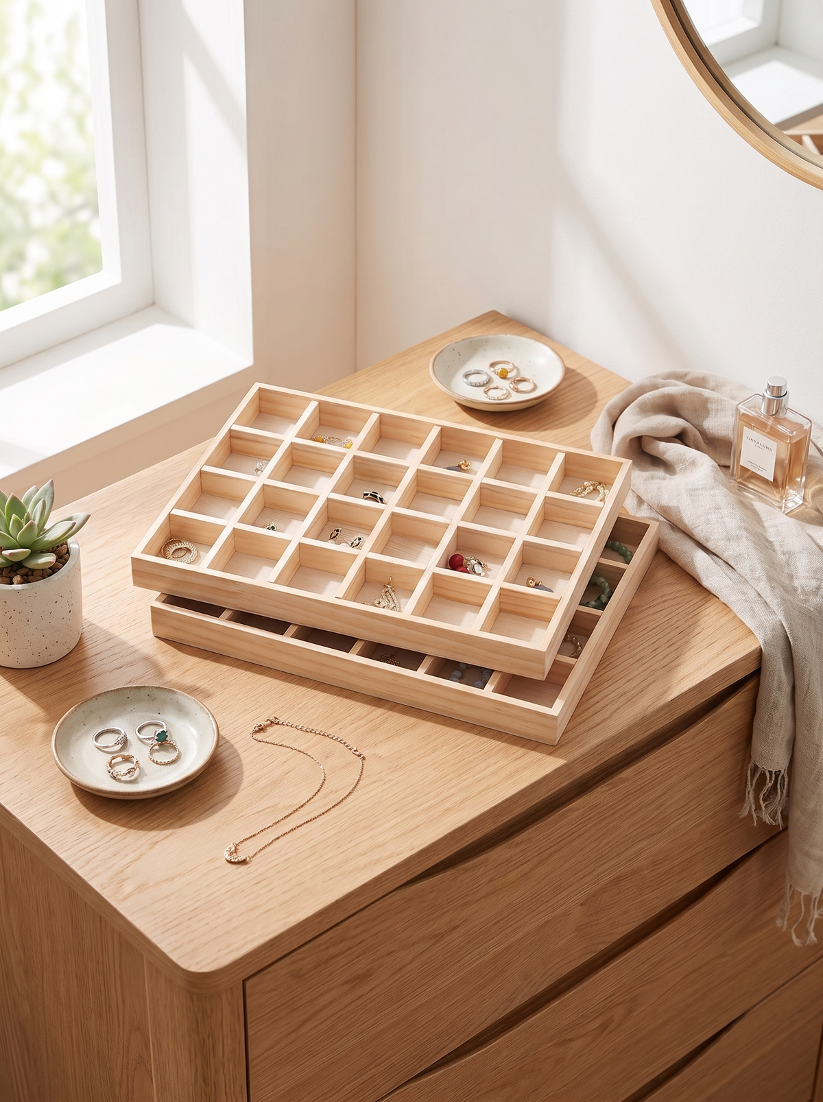 Stackable Wooden Jewelry Display - slot 1