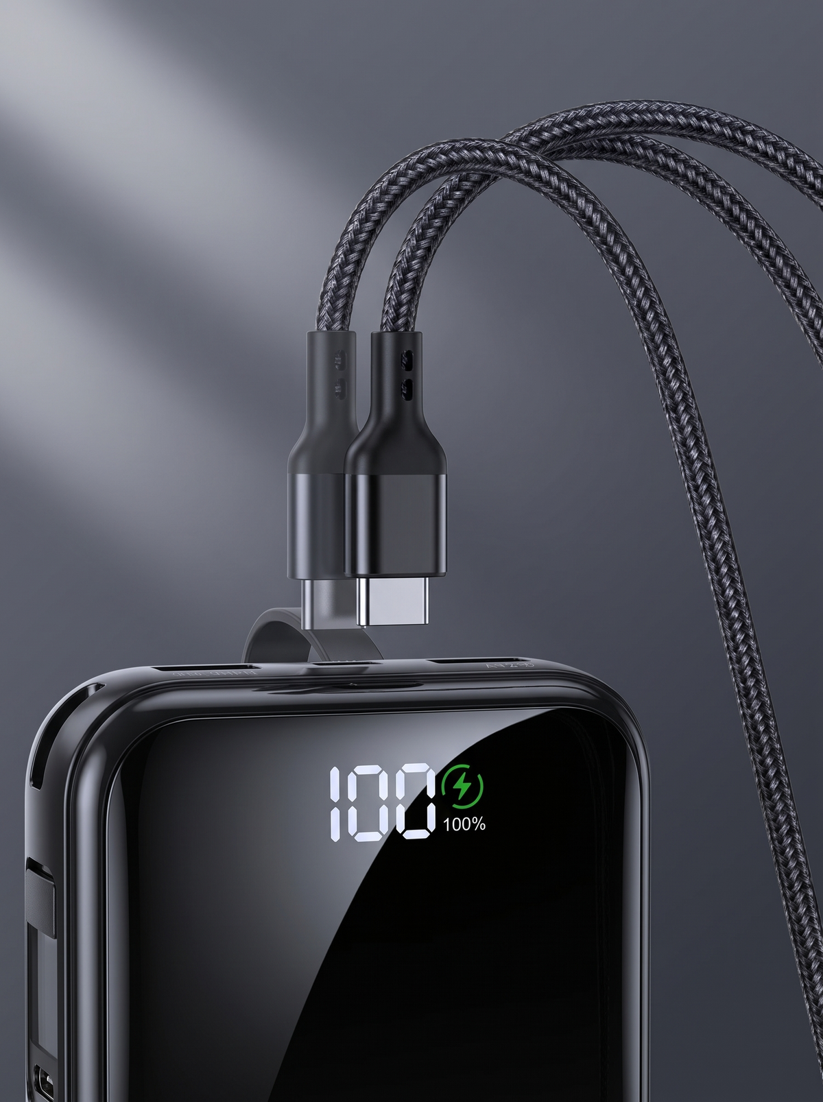 Large Capacity Power Bank with Built-In Cable - slot 3