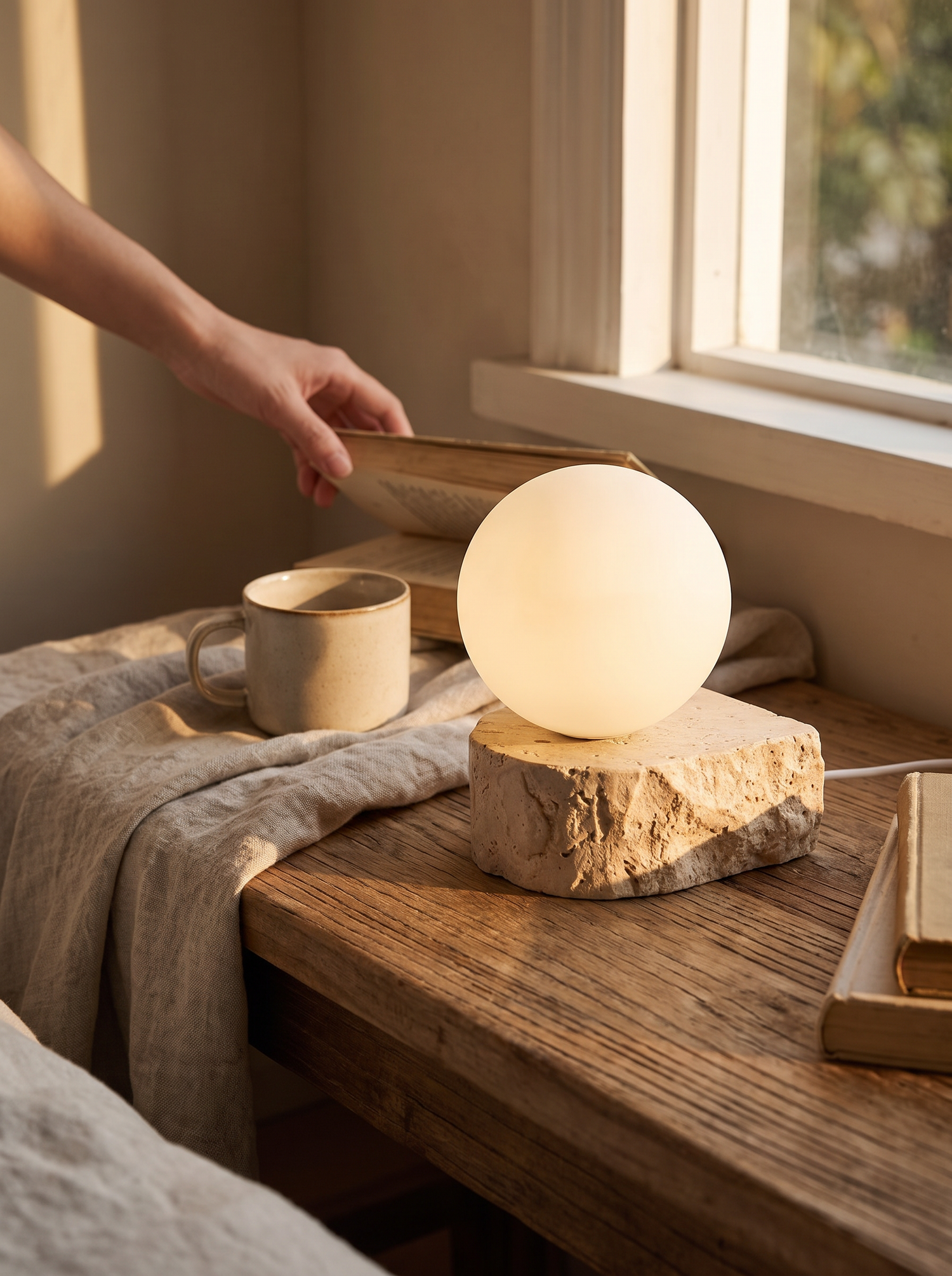Stone, warmed by light