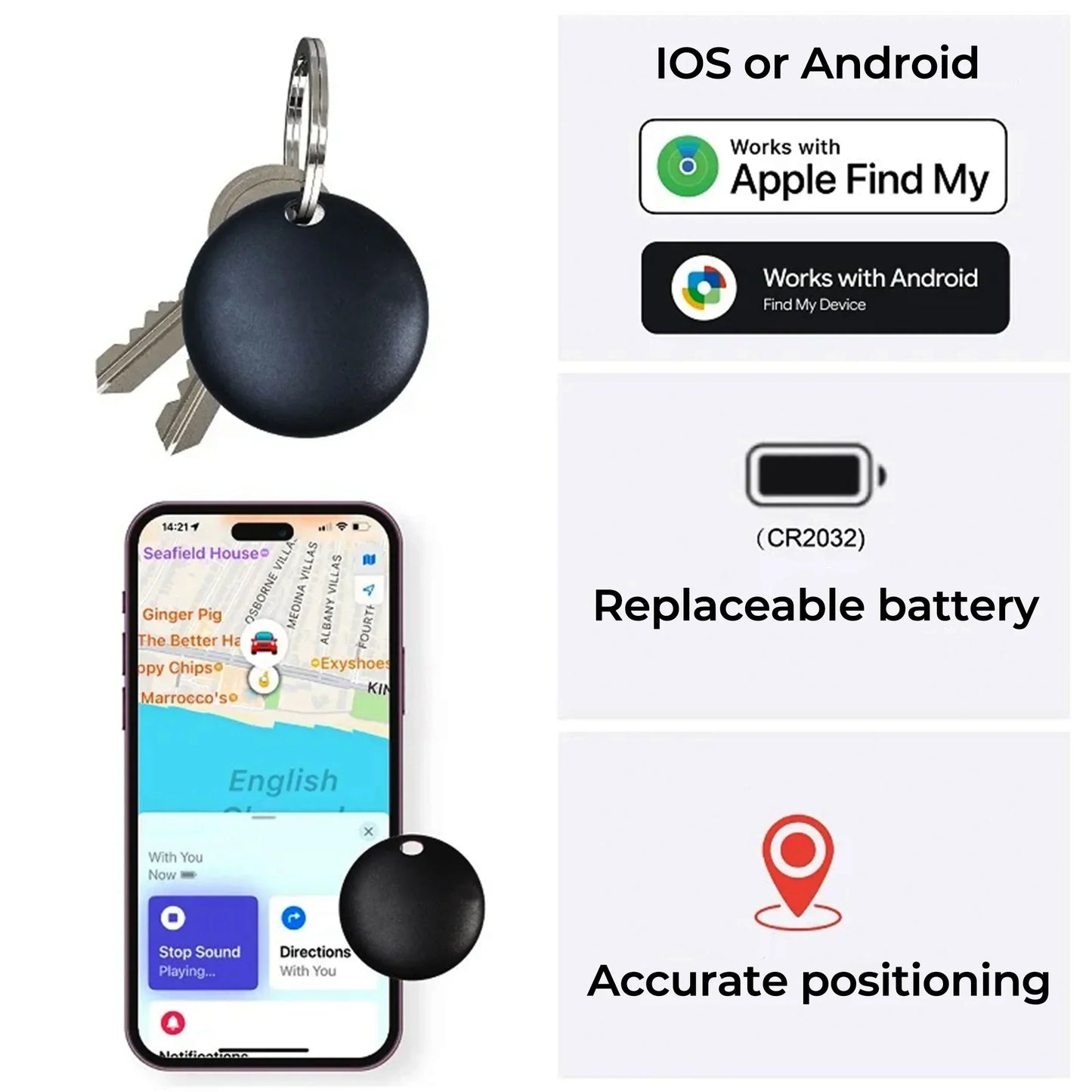 Smart Bluetooth Tracker for Keys & Bags