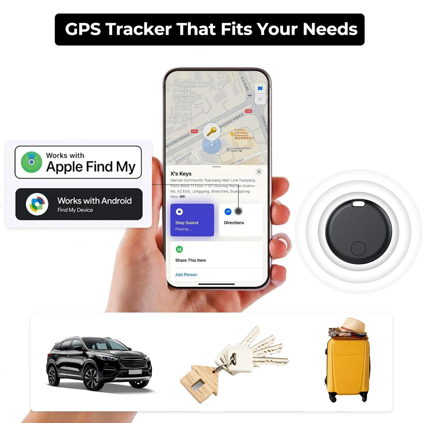 Smart Bluetooth Tracker for Keys & Bags