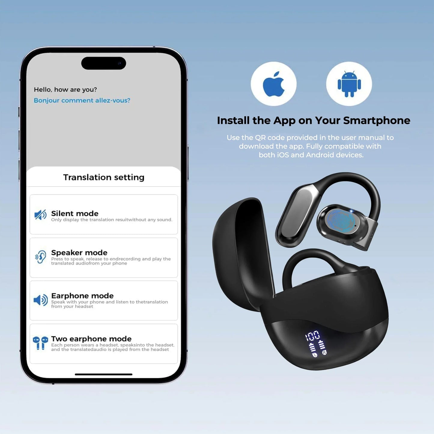 3-in-1 AI Translation Earbuds