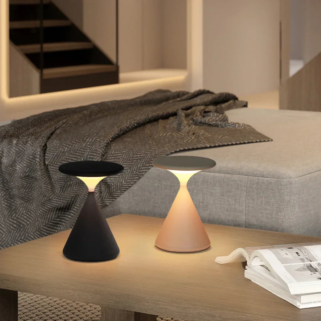 Aurora Hourglass Lamp, Cordless Glow