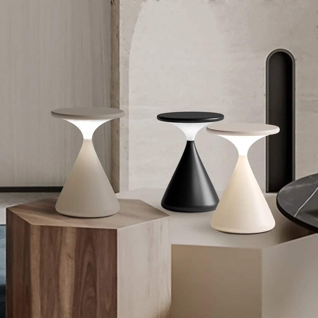 Aurora Hourglass Lamp, Cordless Glow