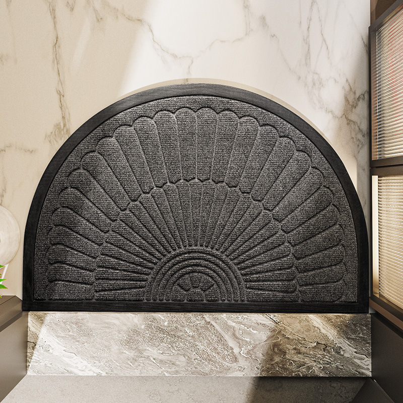 Non-Slip Semi-Circular Rubber Door Mat