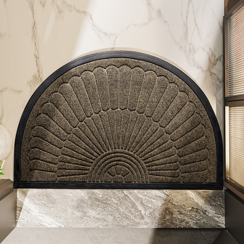 Non-Slip Semi-Circular Rubber Door Mat