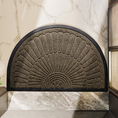 Non-Slip Semi-Circular Rubber Door Mat