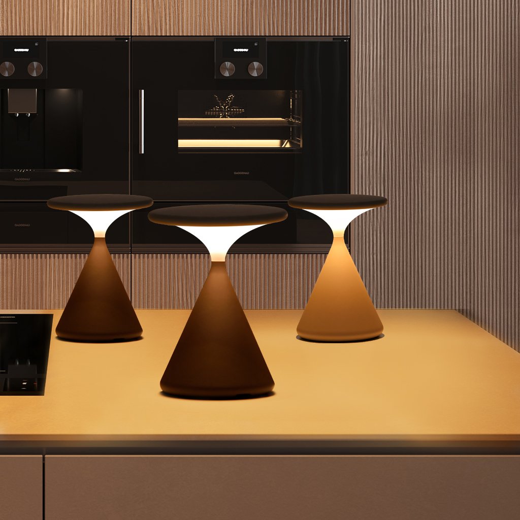 Aurora Hourglass Lamp, Cordless Glow