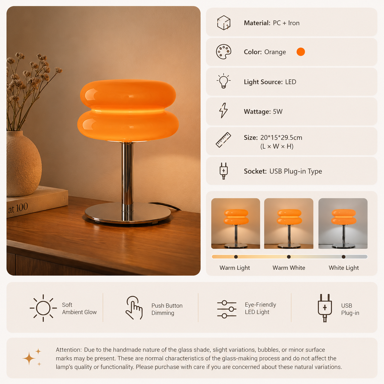 Cloud Macaron Glass Table Lamp
