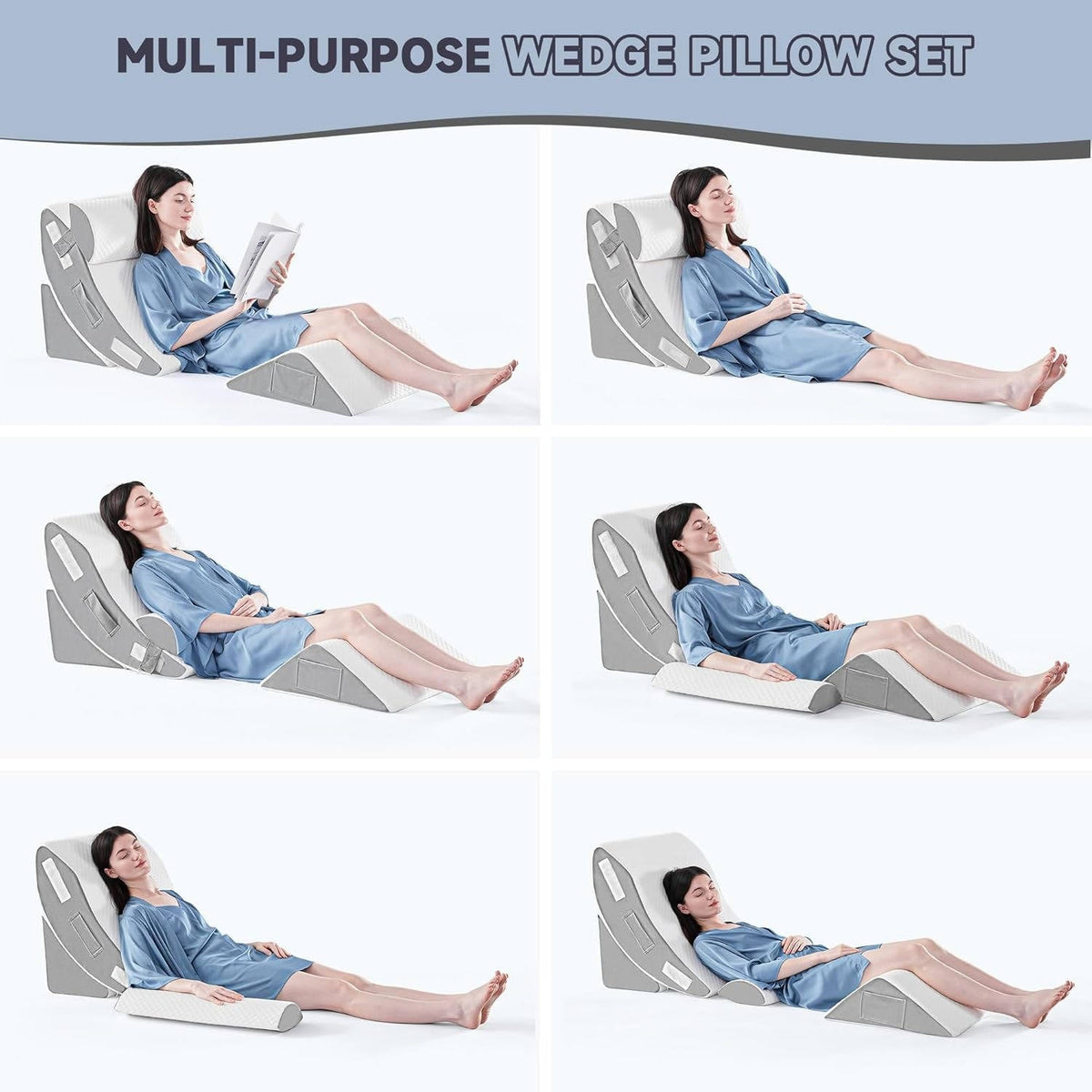 4-in-1 Wedge Pillow – Back & Reflux Relief