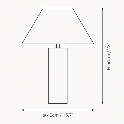 Modern Black Shade Marble Table Lamp