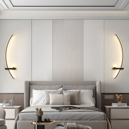 Enhance your home with LED curved wall light modern indoor decorative fixture, providing stylish and energy-efficient illumination.
