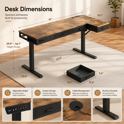 L-Shaped Standing Desk