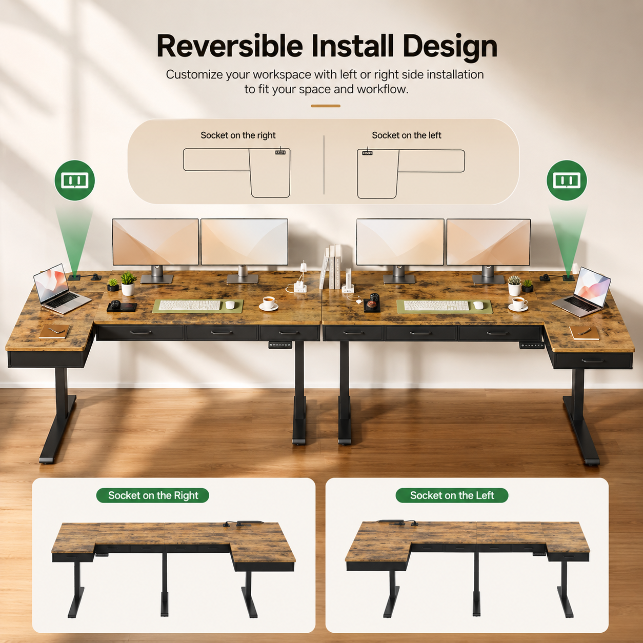 L-Shaped Standing Desk