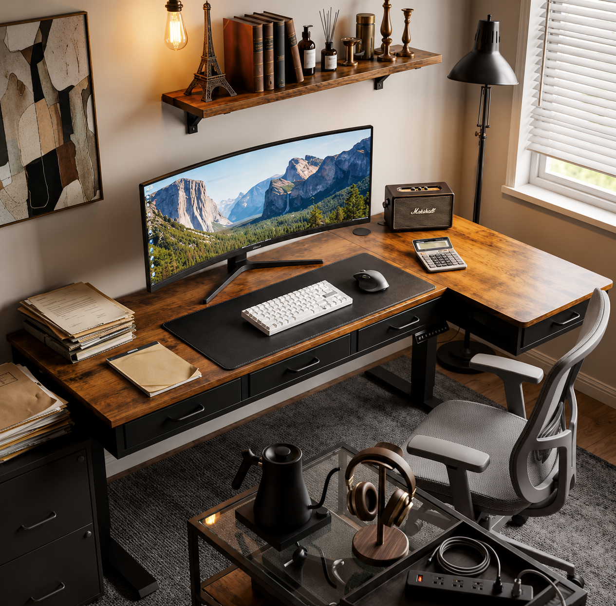 L-Shaped Standing Desk