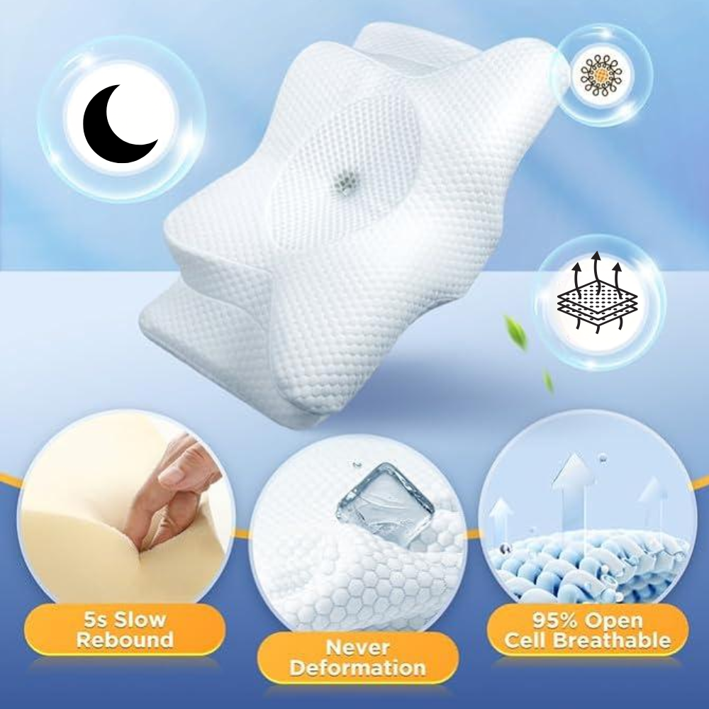 Ergonomic Memory Foam Anti-Snore Pillow