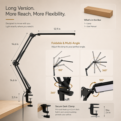 Adjustable Clamp-On LED Desk Lamp