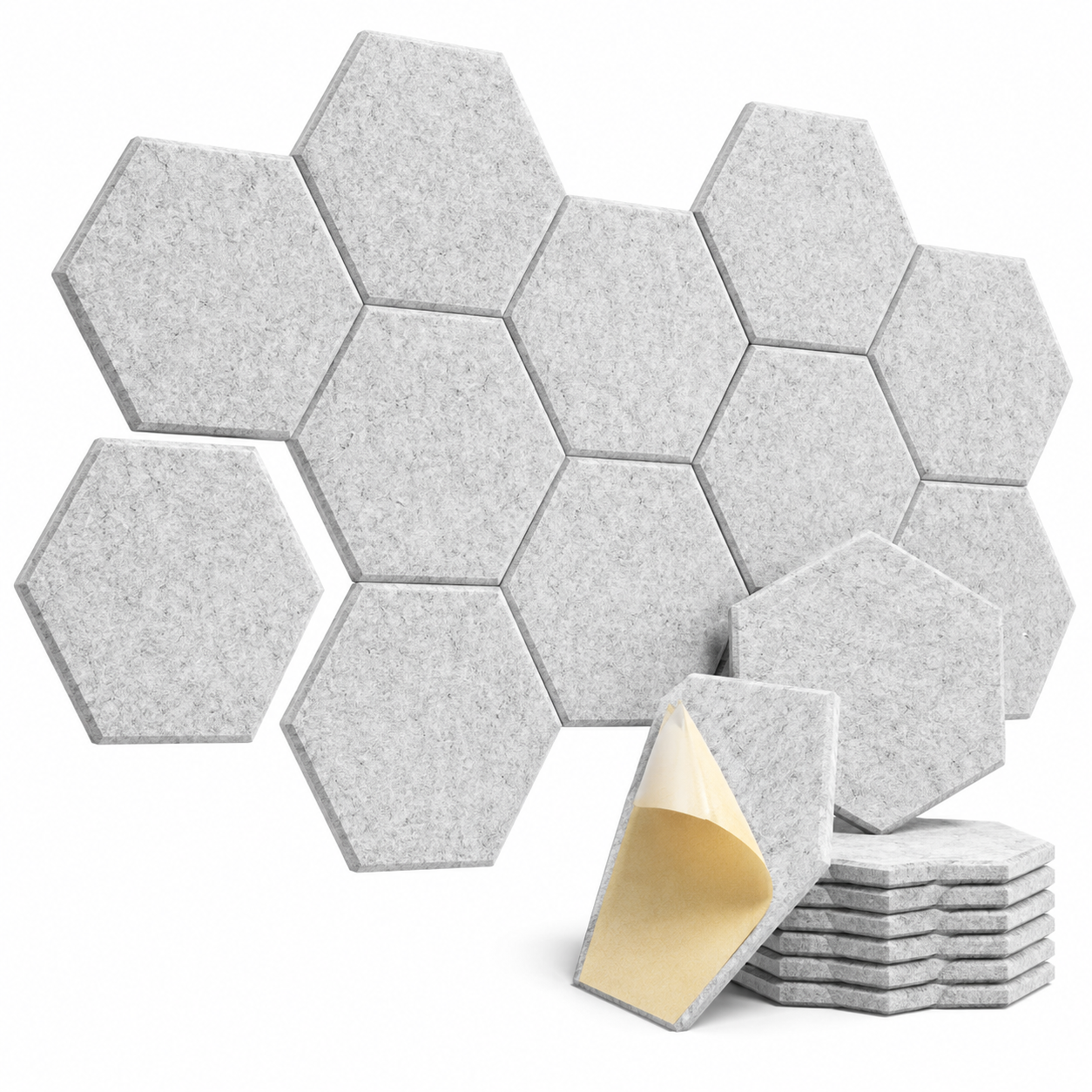 Hexagonal Acoustic Wall Panels 12pk