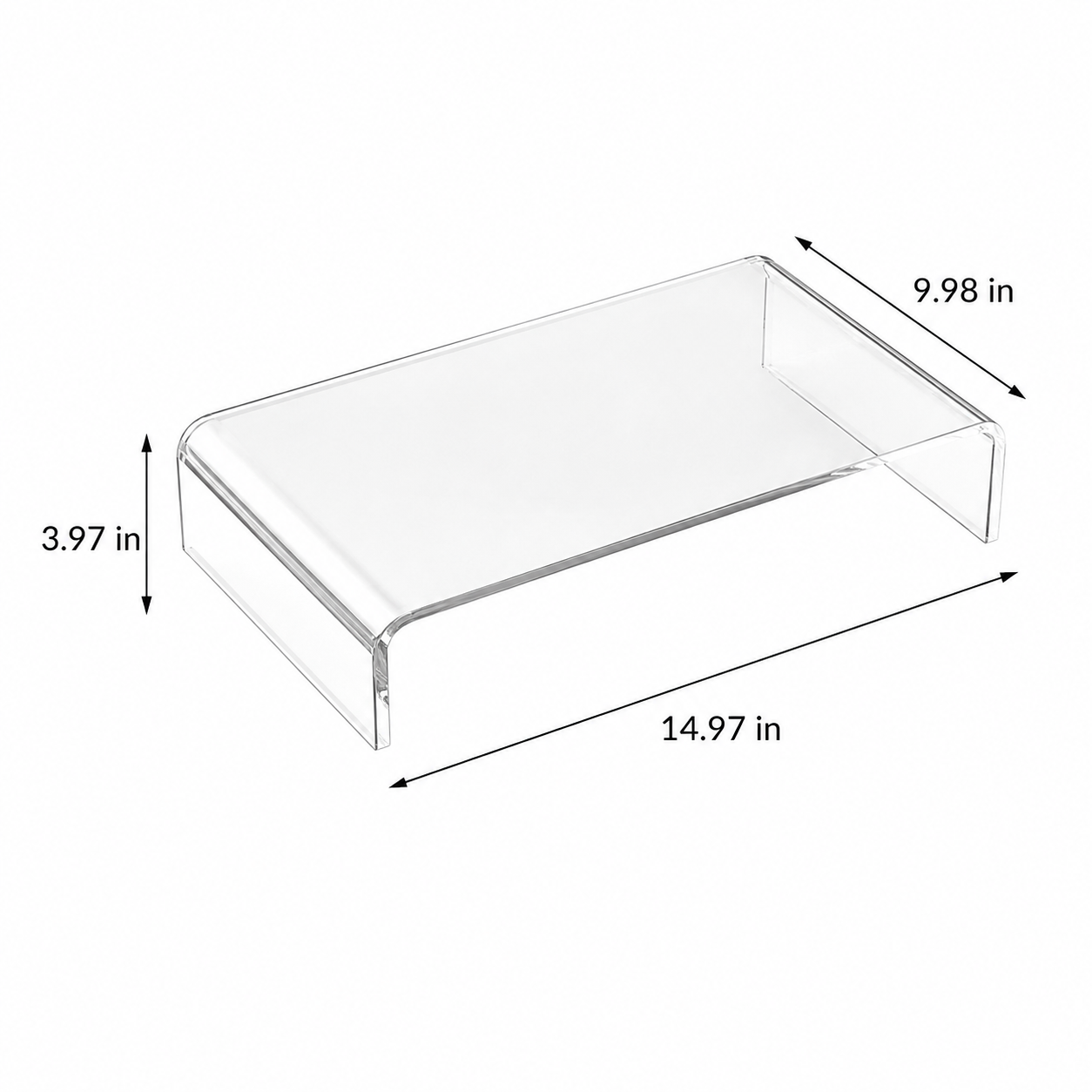 Clear Acrylic Monitor Riser Stand
