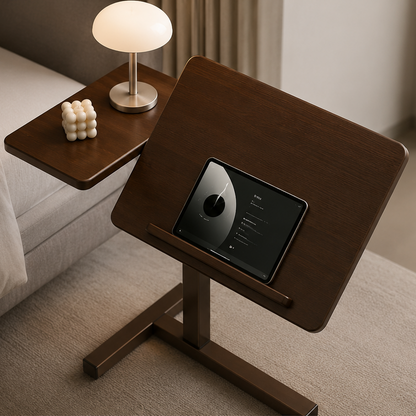 Height Adjustable Rolling Laptop Side Table