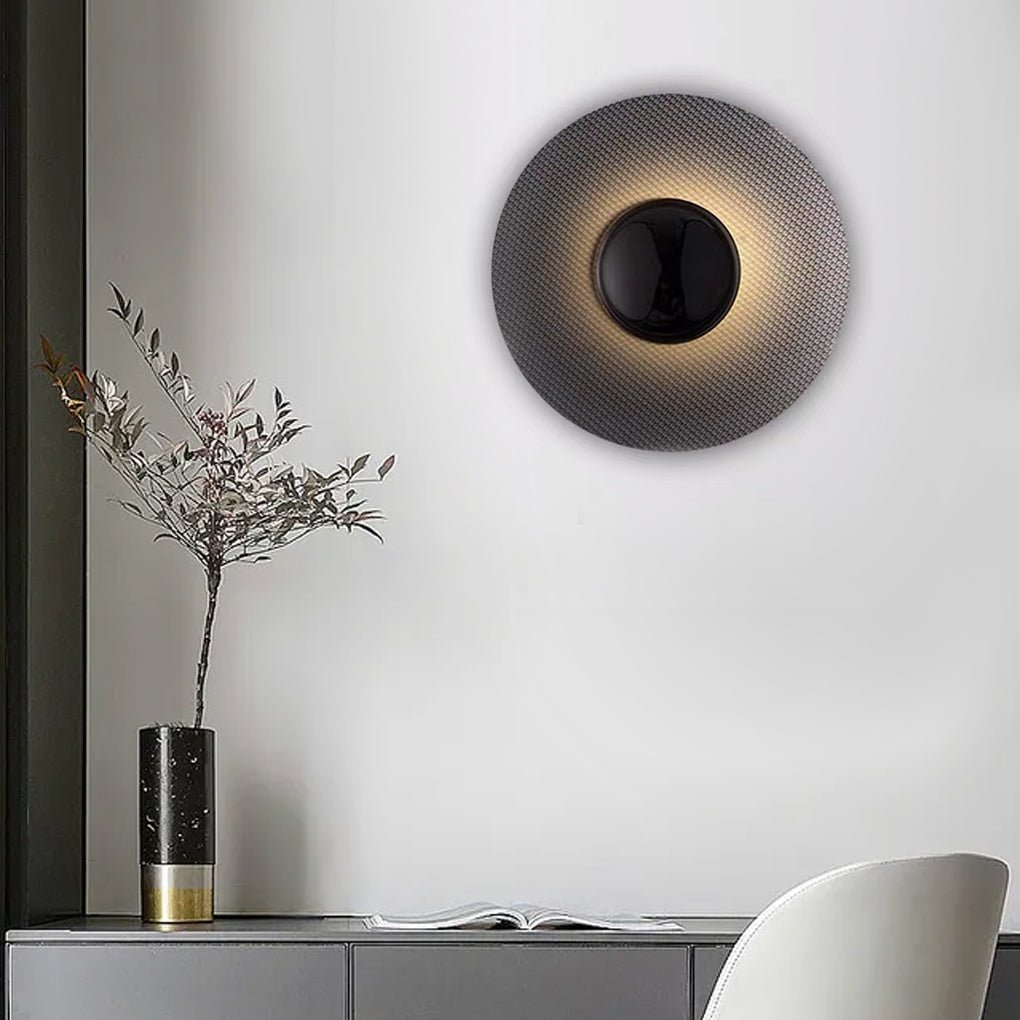 Nordic Minimalist Round Background Decorative LED Wall Lamp for Living Room Bedside