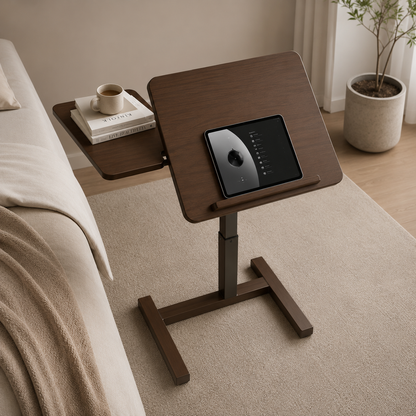 Height Adjustable Rolling Laptop Side Table